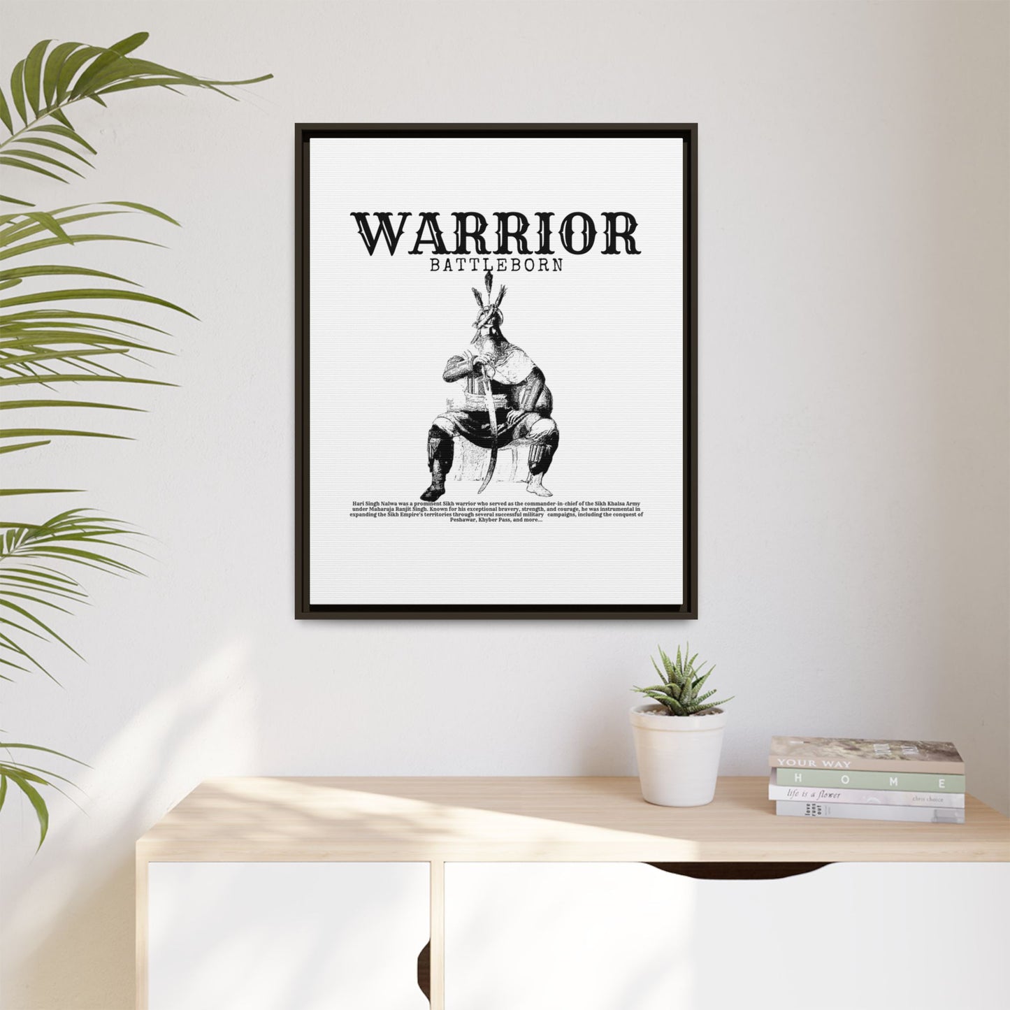Hari Singh Nalwa Warrior Art - Battleborn Sikh General Framed Poster - Historical Sikh Warrior Decor