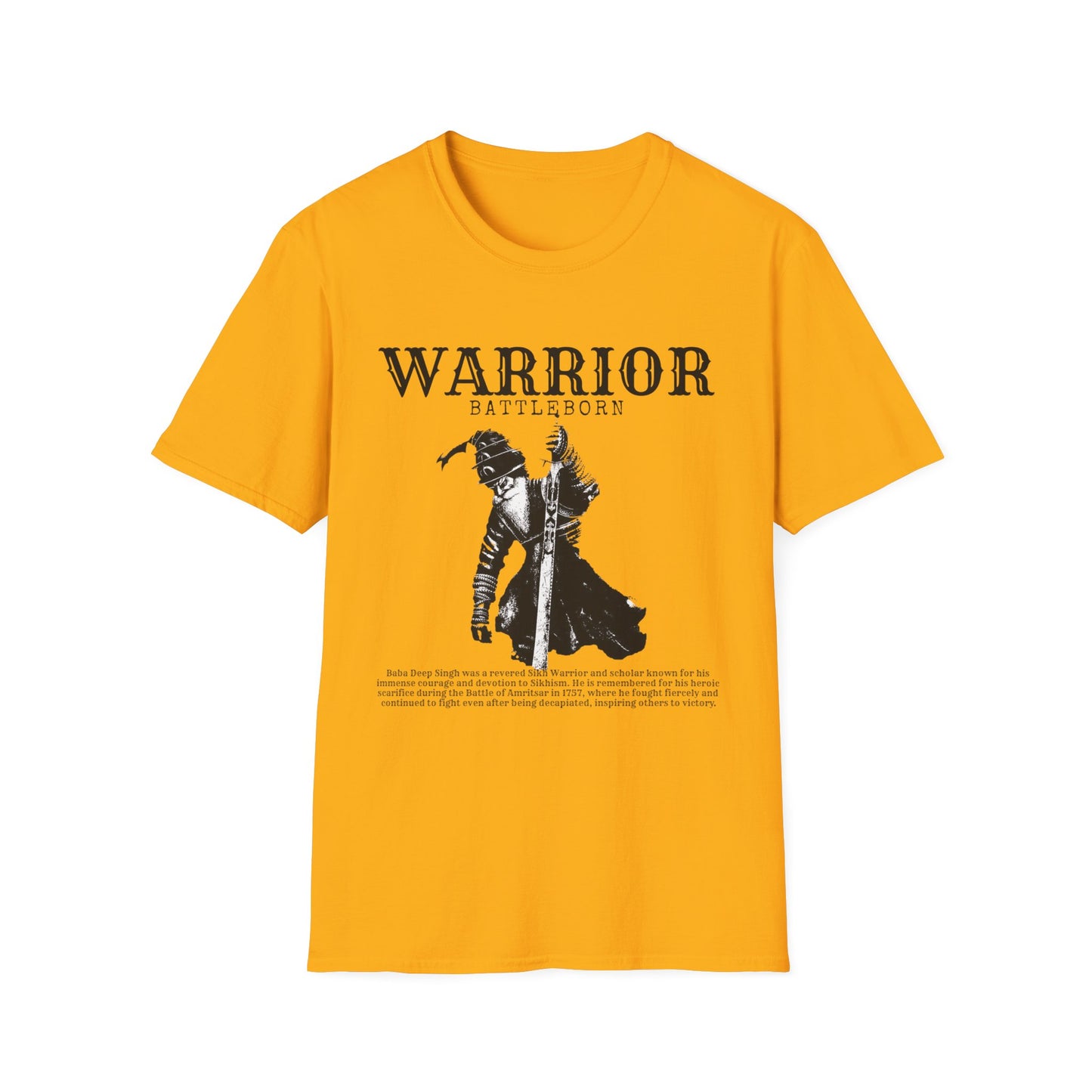 Baba Deep Singh T-Shirt, Sikh punjabi Warrior, Punjabi Tee, Sikh Gift, Unisex Shirt, Punjabi Pride Shirt, Soft Cotton Tee