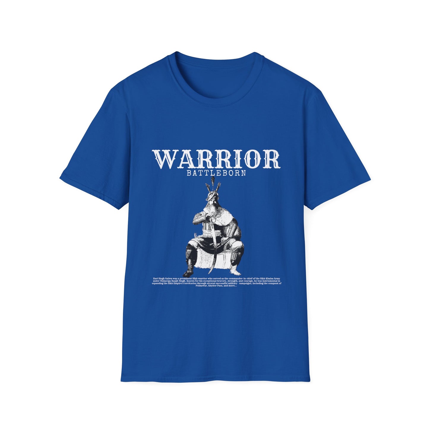 Sardar Hari Singh Nalwa Unisex T-Shirt, Indian Warrior Tee, Softstyle Top, Historical Figure Clothing, Punjabi Pride Shirt, Sikh, Punjab