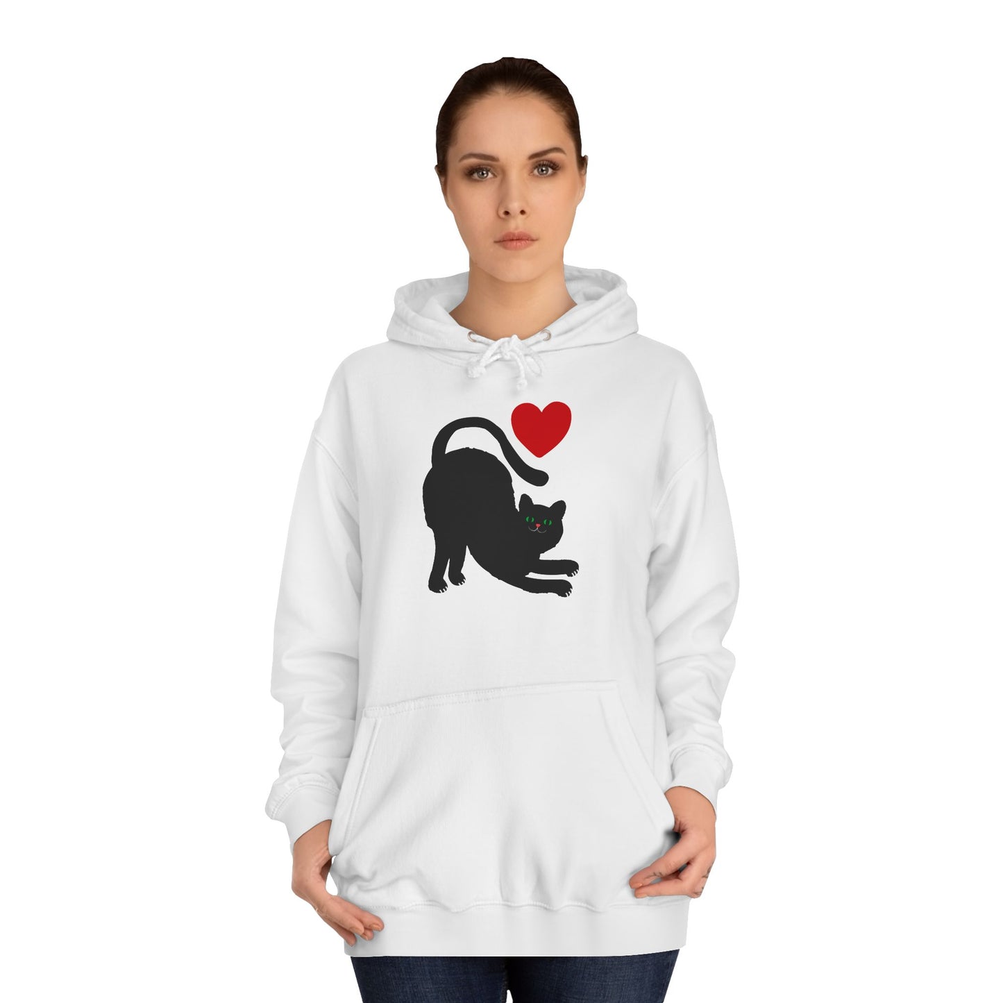 Funny Cat Love Hoodie, Cute Animal Sweatshirt, Kitten Graphic Jumper, Cat Lady Gift, Pet Lover Apparel