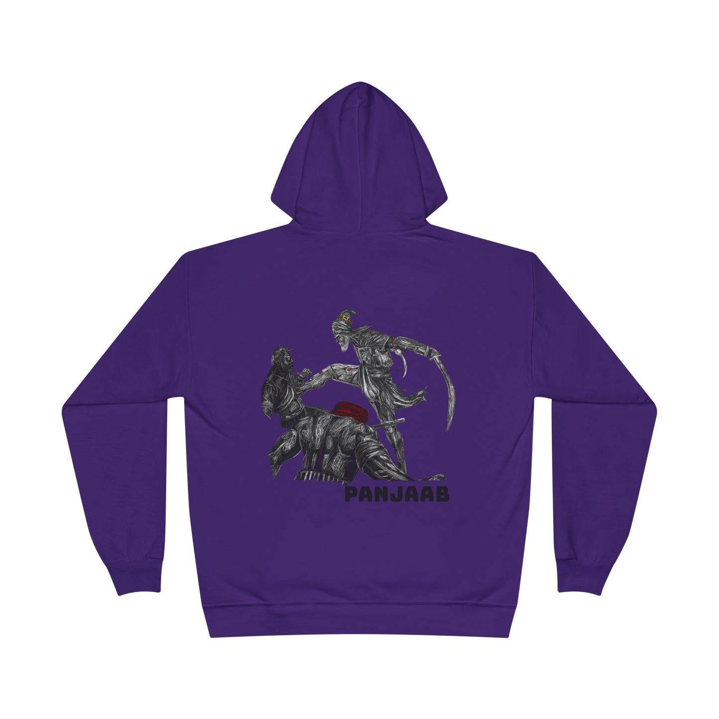 Sikh Warrior Fighting Unisex Softstyle Hoodie, Punjabi Hoodie, Indian Heritage Clothing, Historical Battle Hoodie, Turban