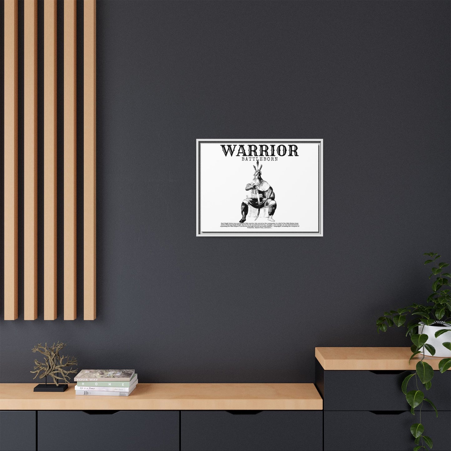 Hari Singh Nalwa Warrior Art - Battleborn Sikh General Framed Poster - Historical Sikh Warrior Decor