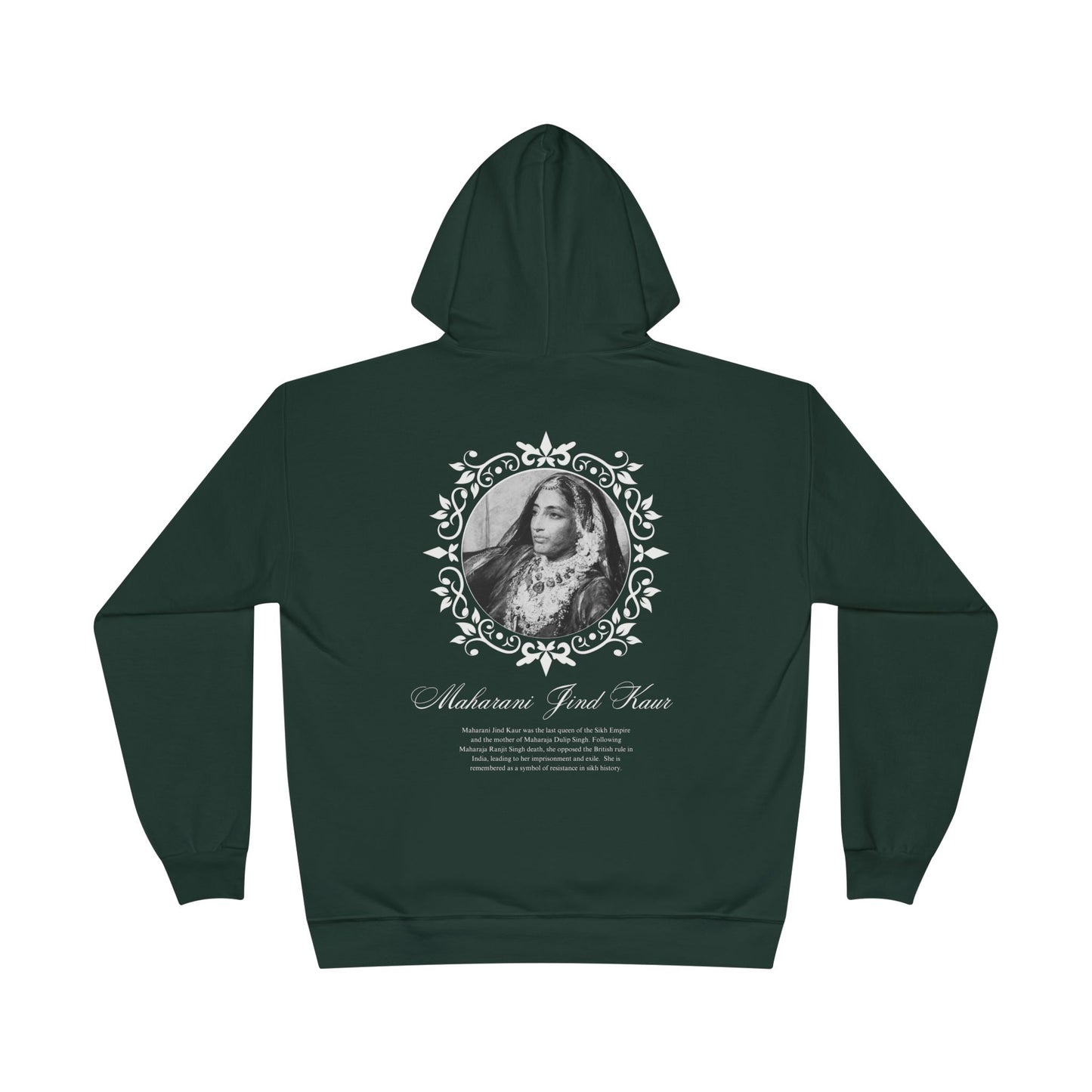 Maharani Jind Kaur Hoodie, Punjabi Queen Hoodie, Indian History Hoodie, Women's Graphic Top, South Asian Cultural Clothing