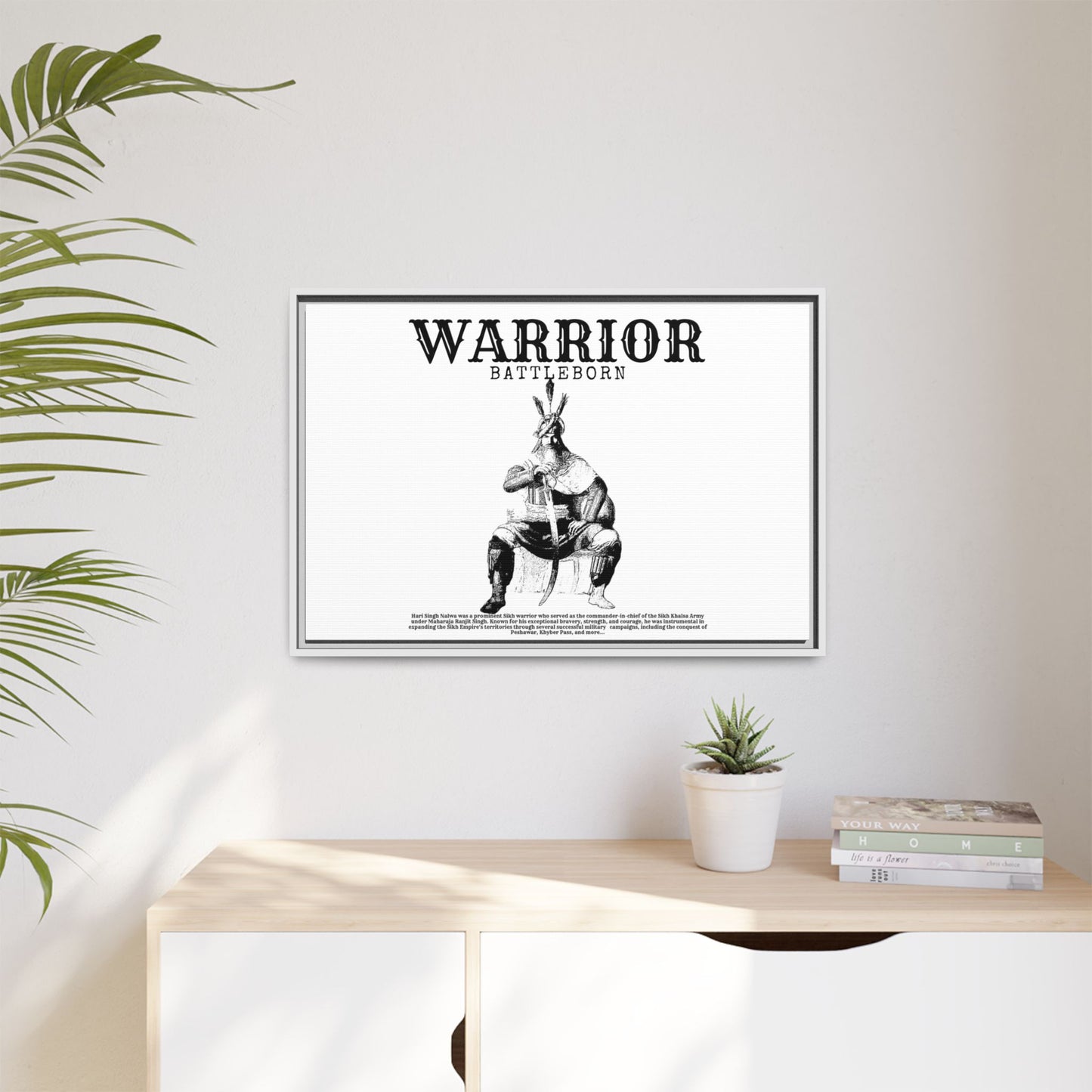 Hari Singh Nalwa Warrior Art - Battleborn Sikh General Framed Poster - Historical Sikh Warrior Decor