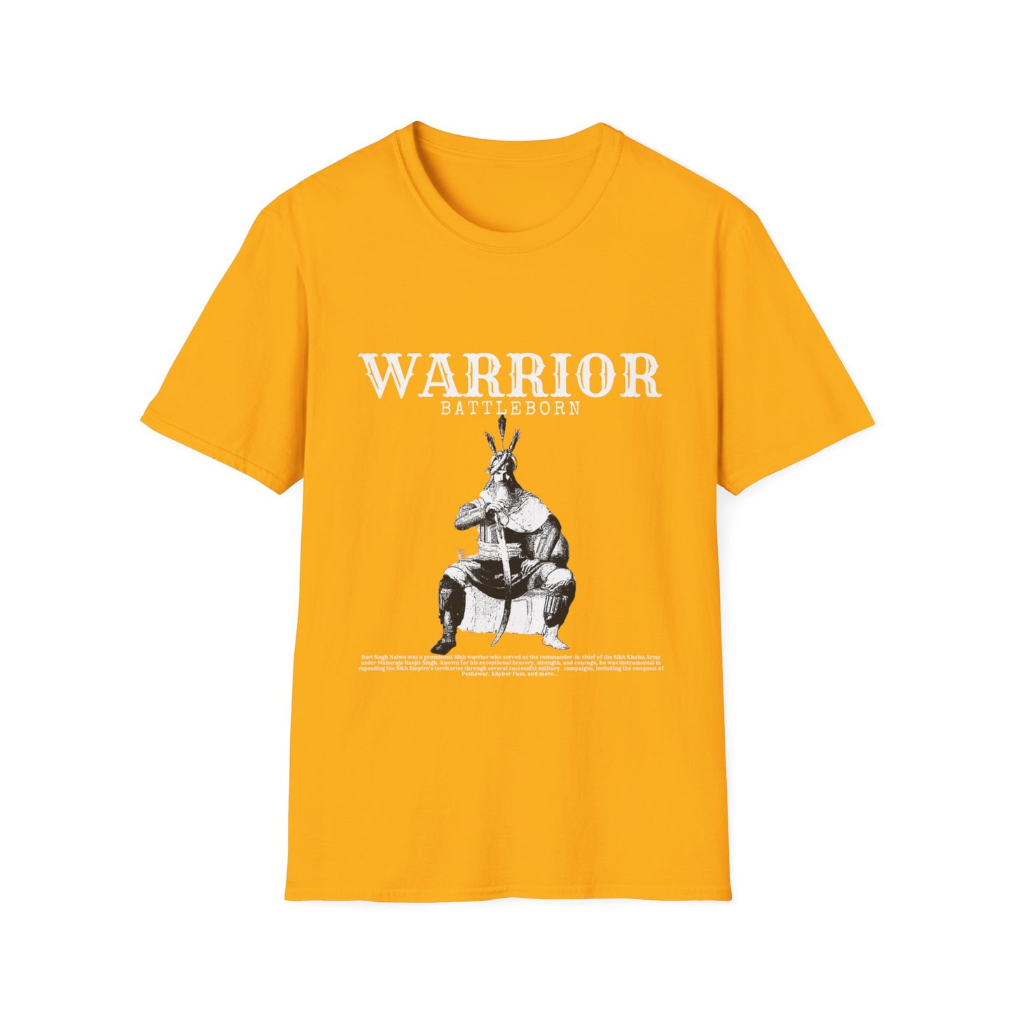 Sardar Hari Singh Nalwa Unisex T-Shirt, Indian Warrior Tee, Softstyle Top, Historical Figure Clothing, Punjabi Pride Shirt, Sikh, Punjab