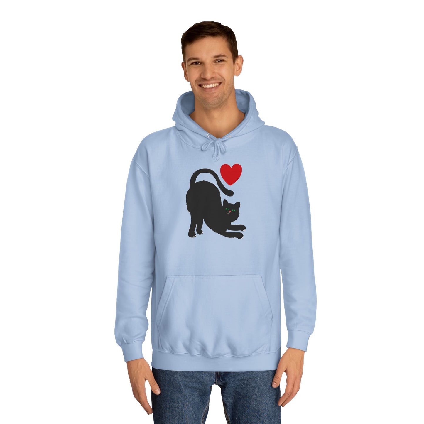 Funny Cat Love Hoodie, Cute Animal Sweatshirt, Kitten Graphic Jumper, Cat Lady Gift, Pet Lover Apparel