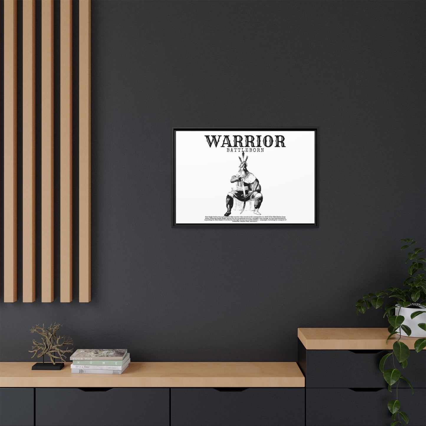 Hari Singh Nalwa Warrior Art - Battleborn Sikh General Framed Poster - Historical Sikh Warrior Decor