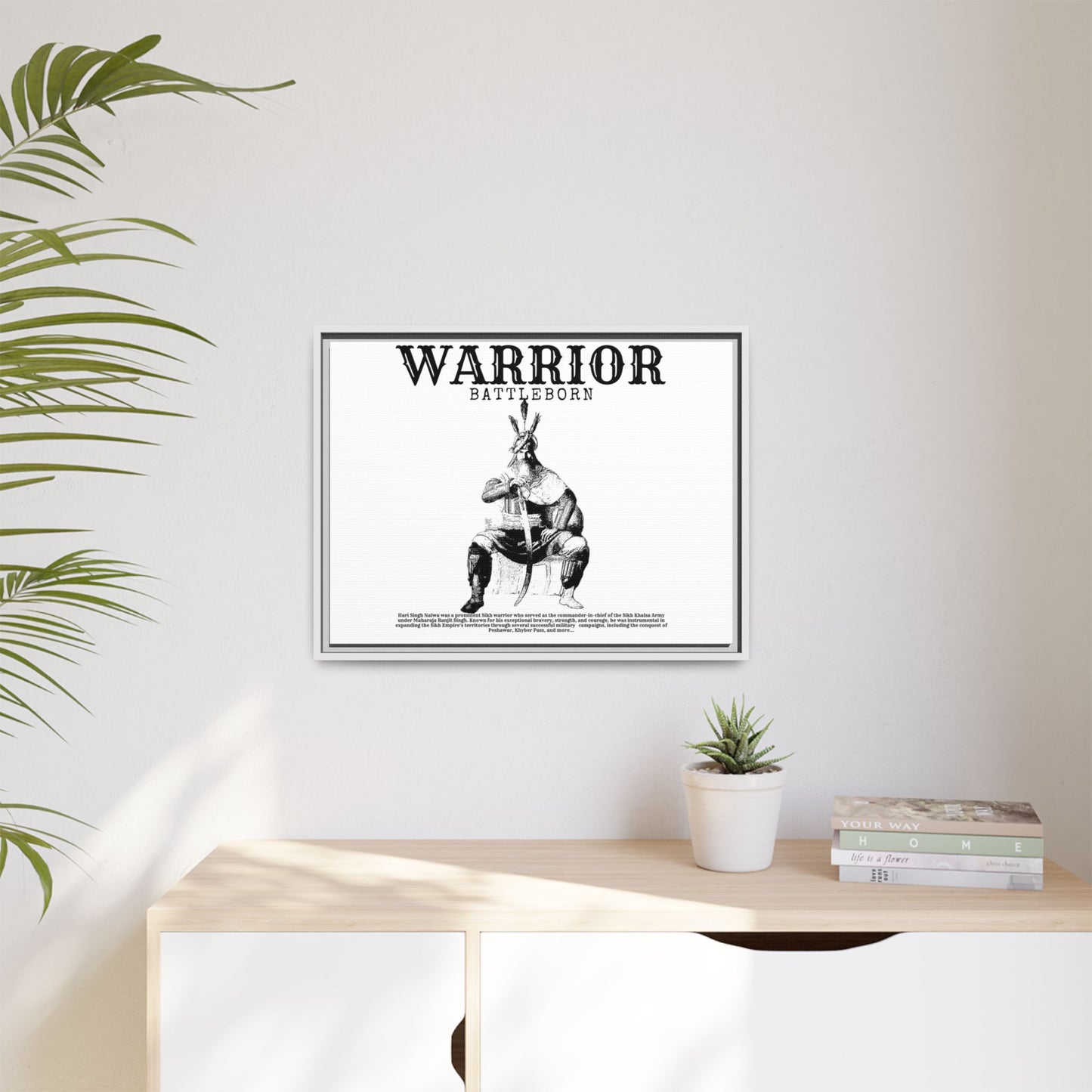 Hari Singh Nalwa Warrior Art - Battleborn Sikh General Framed Poster - Historical Sikh Warrior Decor