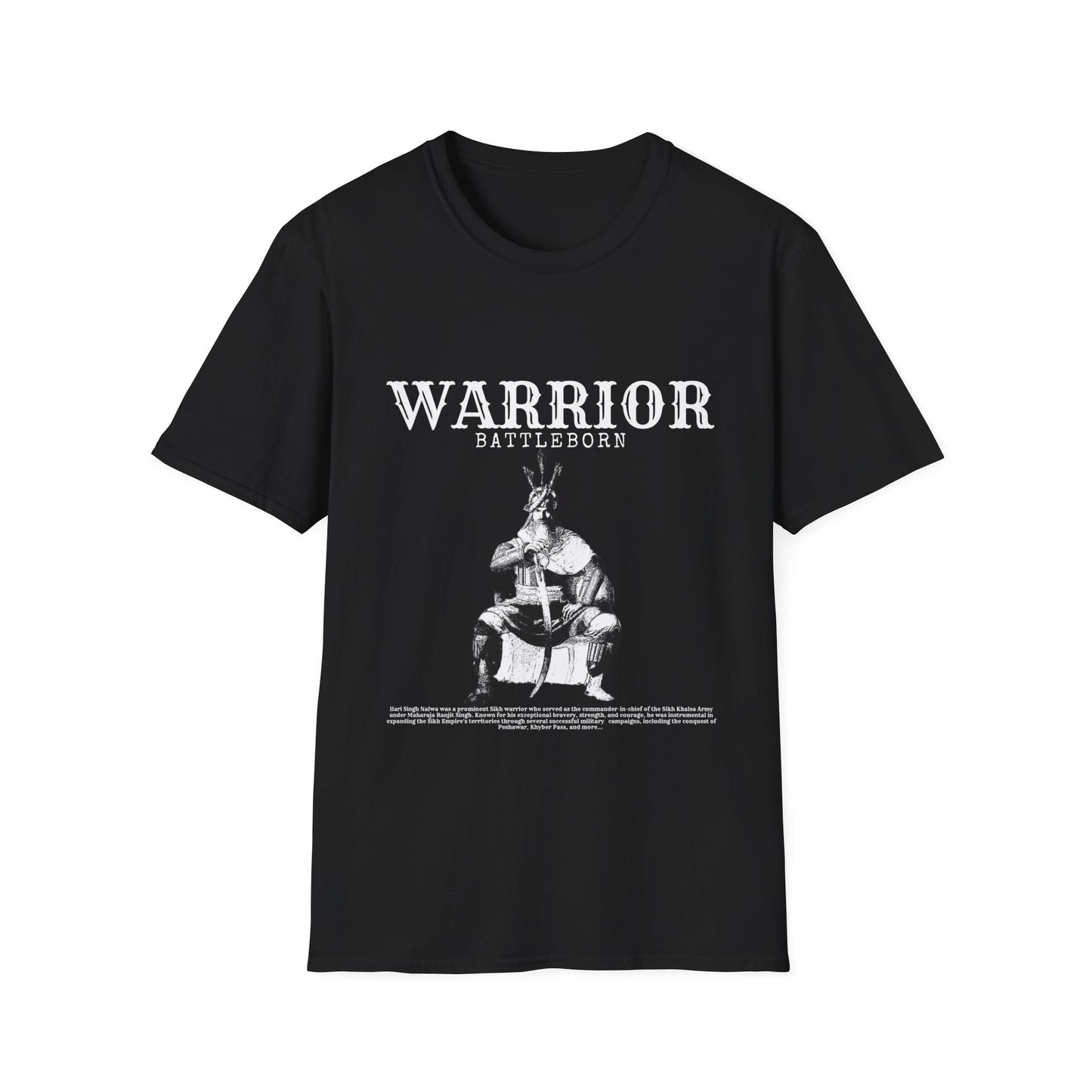 Sardar Hari Singh Nalwa Unisex T-Shirt, Indian Warrior Tee, Softstyle Top, Historical Figure Clothing, Punjabi Pride Shirt, Sikh, Punjab