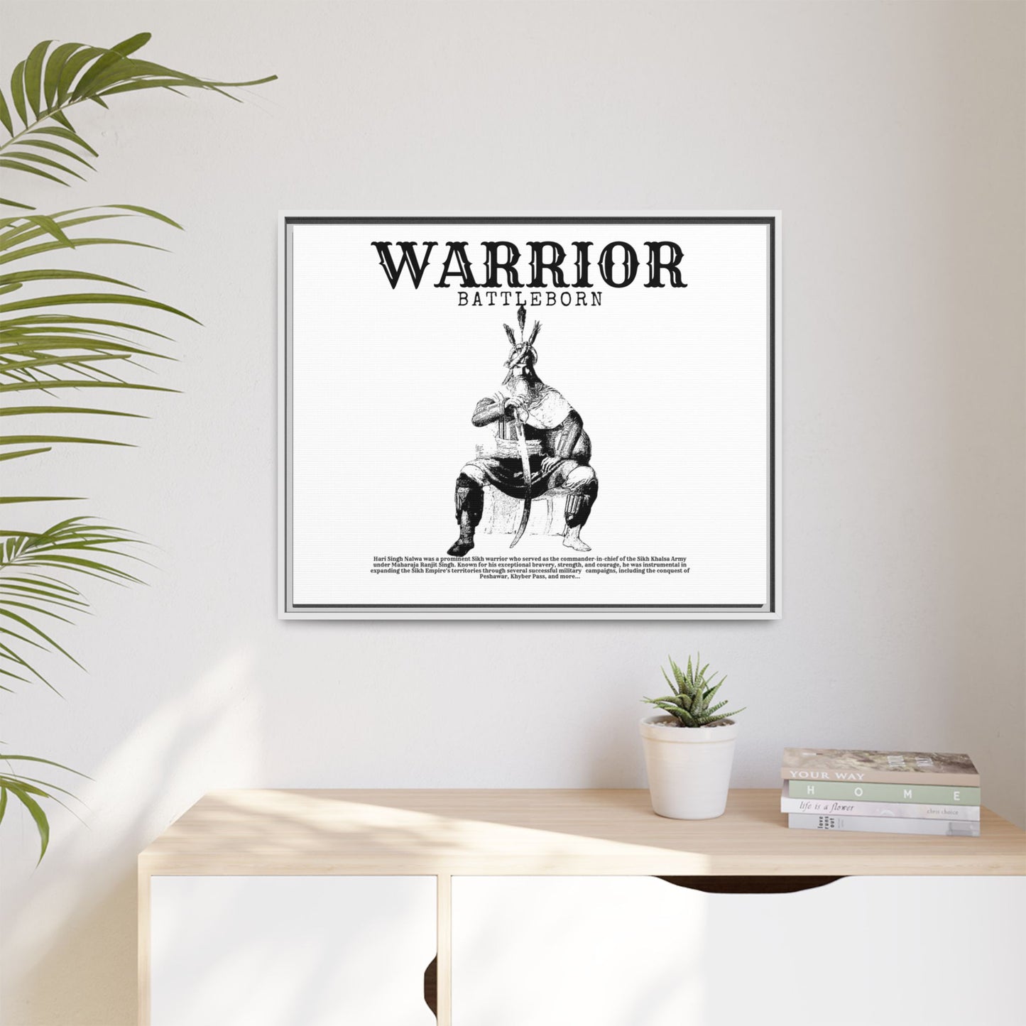 Hari Singh Nalwa Warrior Art - Battleborn Sikh General Framed Poster - Historical Sikh Warrior Decor