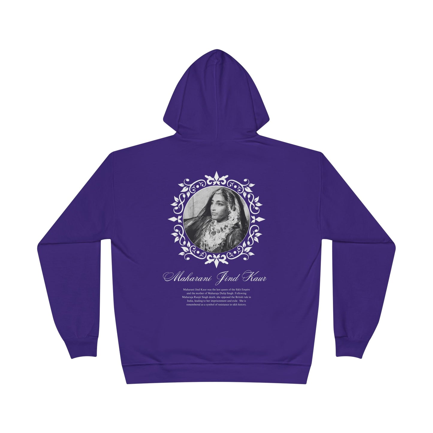 Maharani Jind Kaur Hoodie, Punjabi Queen Hoodie, Indian History Hoodie, Women's Graphic Top, South Asian Cultural Clothing