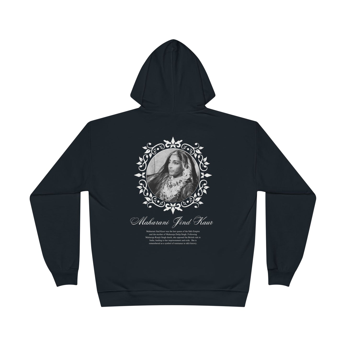 Maharani Jind Kaur Hoodie, Punjabi Queen Hoodie, Indian History Hoodie, Women's Graphic Top, South Asian Cultural Clothing