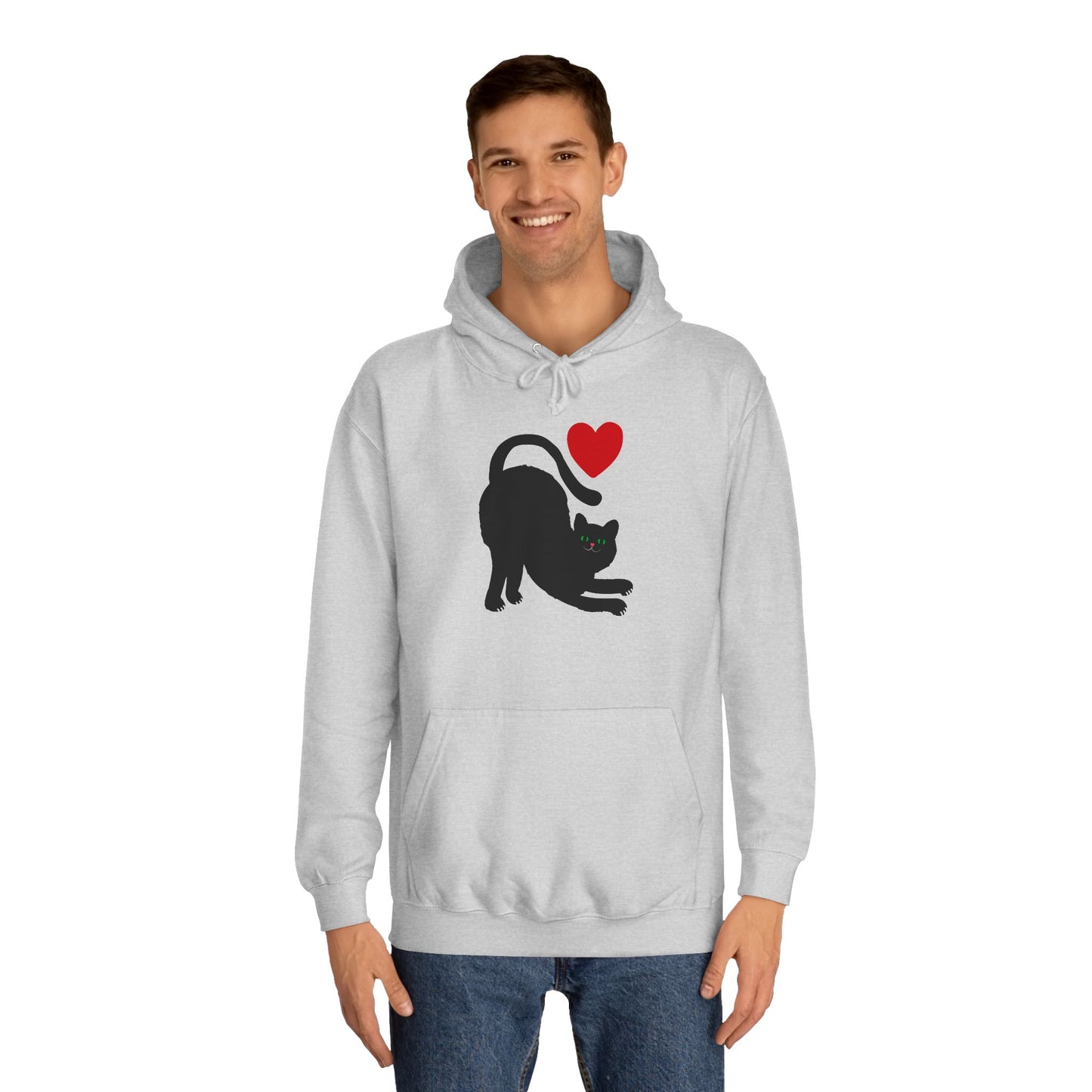 Funny Cat Love Hoodie, Cute Animal Sweatshirt, Kitten Graphic Jumper, Cat Lady Gift, Pet Lover Apparel