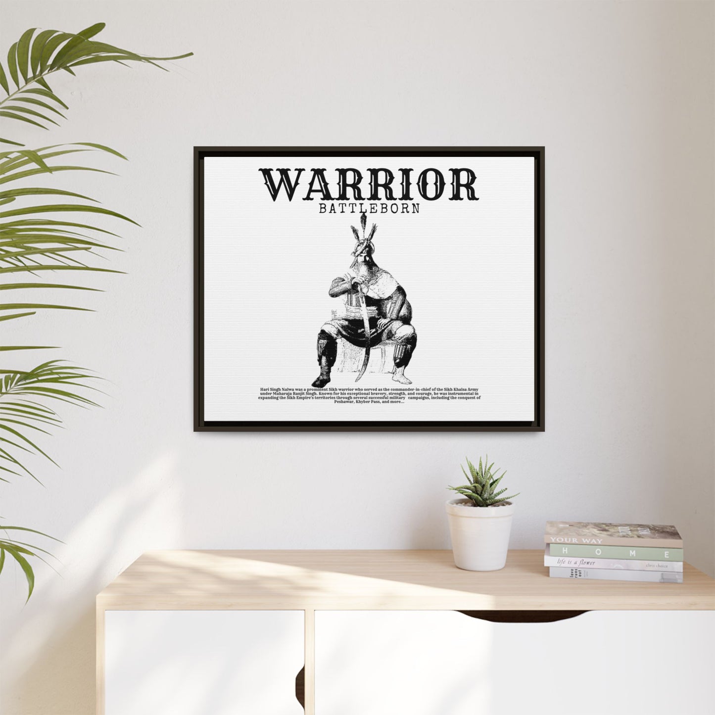 Hari Singh Nalwa Warrior Art - Battleborn Sikh General Framed Poster - Historical Sikh Warrior Decor