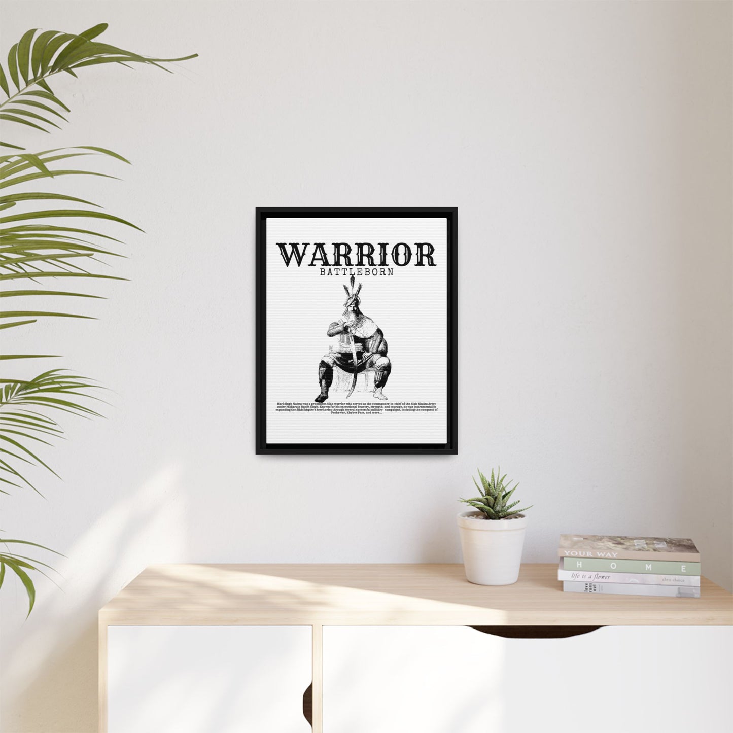 Hari Singh Nalwa Warrior Art - Battleborn Sikh General Framed Poster - Historical Sikh Warrior Decor
