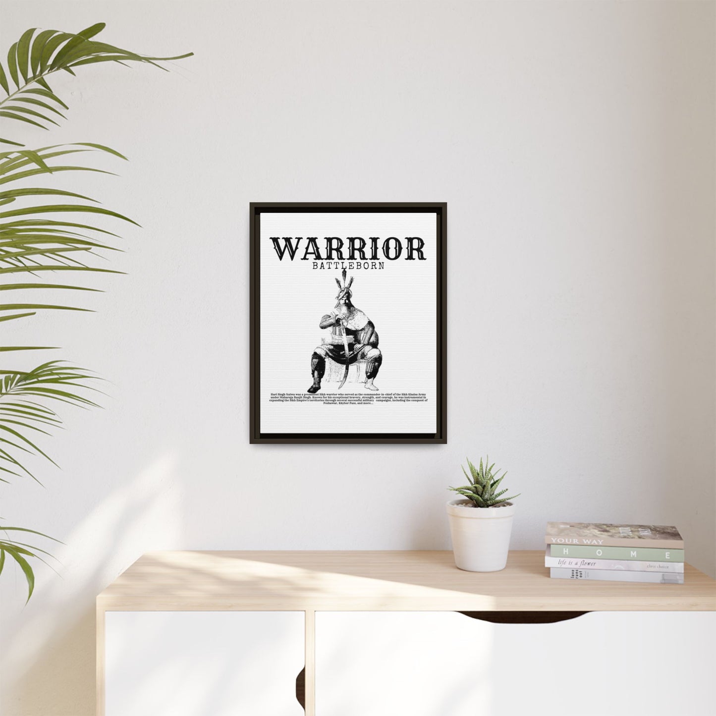 Hari Singh Nalwa Warrior Art - Battleborn Sikh General Framed Poster - Historical Sikh Warrior Decor