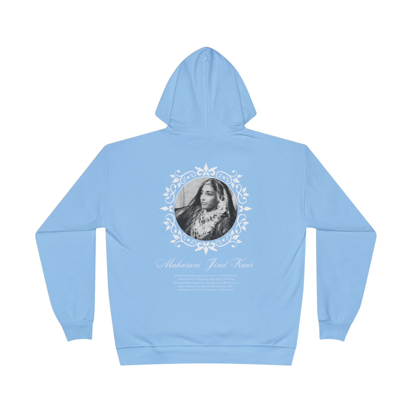 Maharani Jind Kaur Hoodie, Punjabi Queen Hoodie, Indian History Hoodie, Women's Graphic Top, South Asian Cultural Clothing