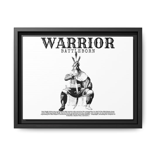 Hari Singh Nalwa Warrior Art - Battleborn Sikh General Framed Poster - Historical Sikh Warrior Decor