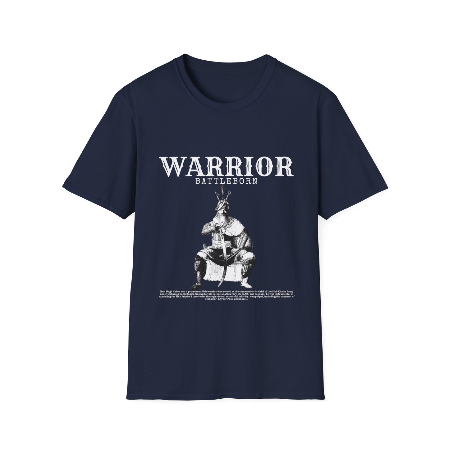 Sardar Hari Singh Nalwa Unisex T-Shirt, Indian Warrior Tee, Softstyle Top, Historical Figure Clothing, Punjabi Pride Shirt, Sikh, Punjab