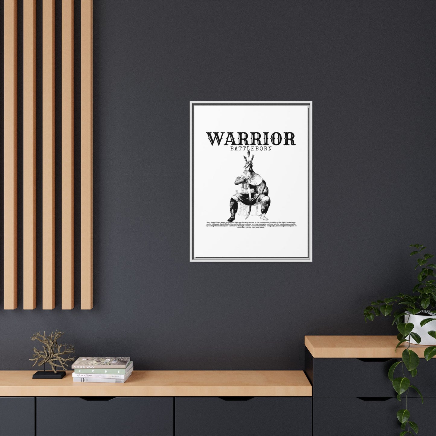 Hari Singh Nalwa Warrior Art - Battleborn Sikh General Framed Poster - Historical Sikh Warrior Decor