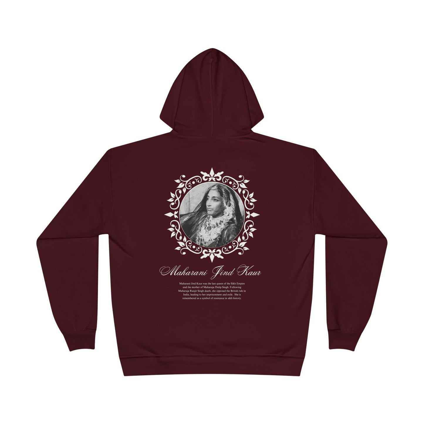 Maharani Jind Kaur Hoodie, Punjabi Queen Hoodie, Indian History Hoodie, Women's Graphic Top, South Asian Cultural Clothing