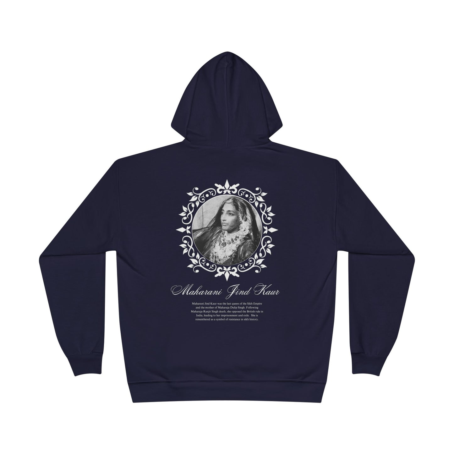 Maharani Jind Kaur Hoodie, Punjabi Queen Hoodie, Indian History Hoodie, Women's Graphic Top, South Asian Cultural Clothing