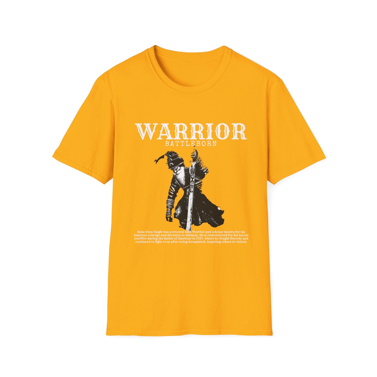 Baba Deep Singh T-Shirt, Sikh punjabi Warrior, Punjabi Tee, Sikh Gift, Unisex Shirt, Punjabi Pride Shirt, Soft Cotton Tee