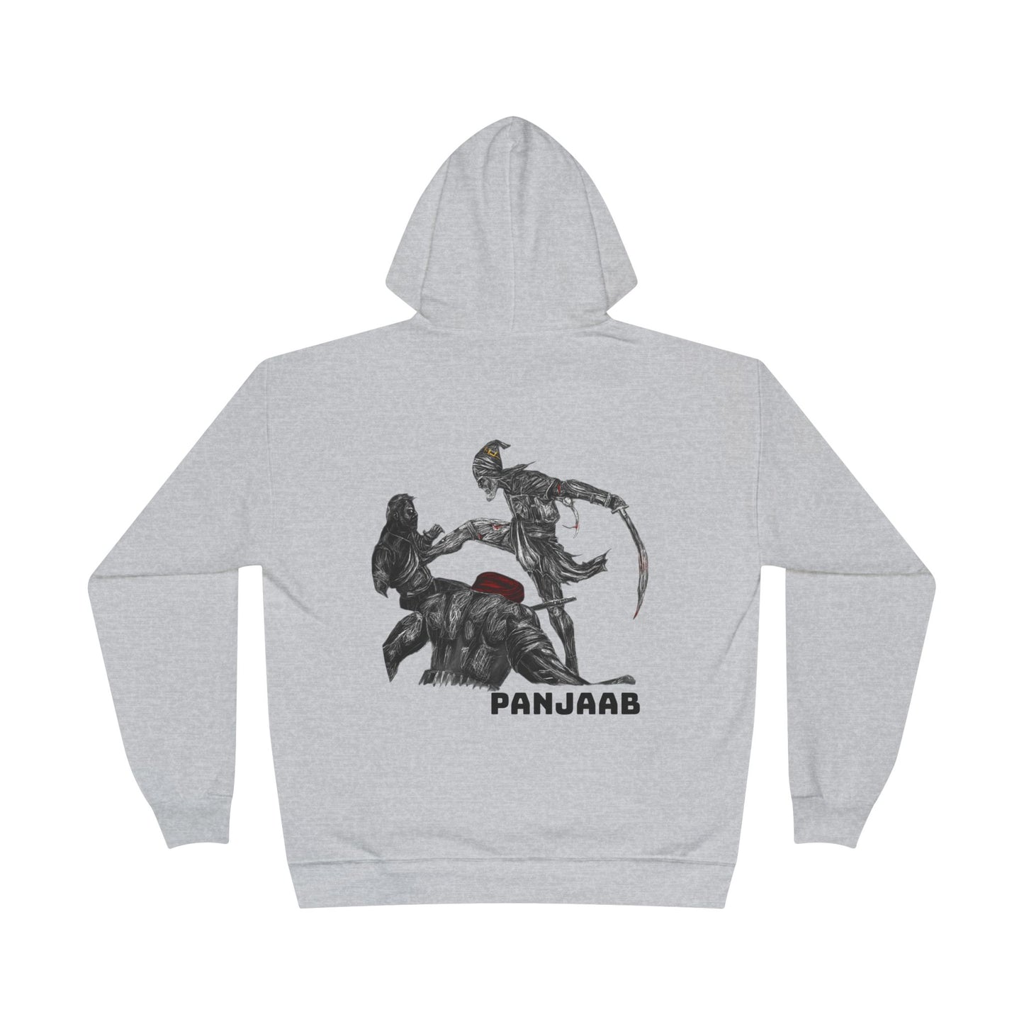 Sikh Warrior Fighting Unisex Softstyle Hoodie, Punjabi Hoodie, Indian Heritage Clothing, Historical Battle Hoodie, Turban