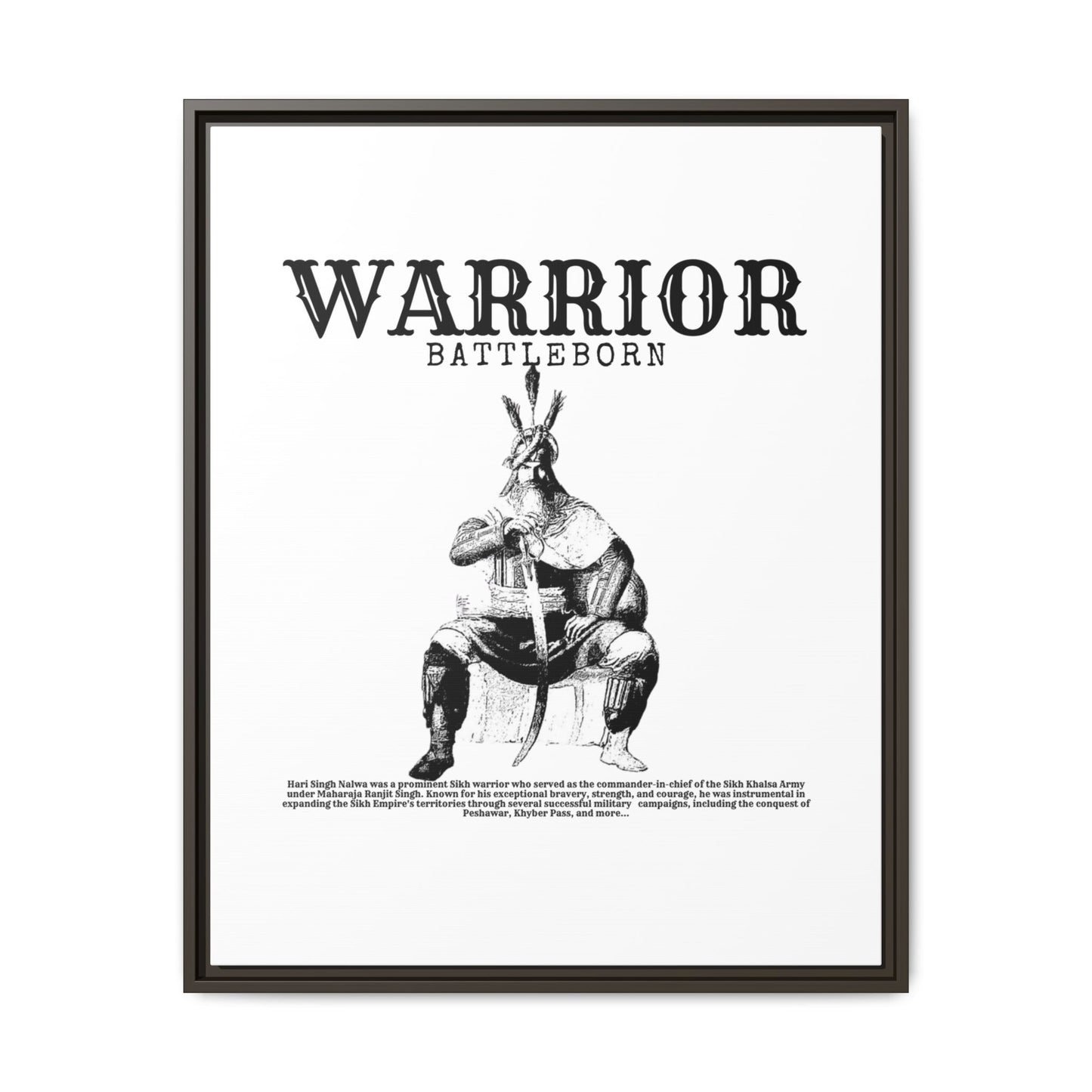 Hari Singh Nalwa Warrior Art - Battleborn Sikh General Framed Poster - Historical Sikh Warrior Decor