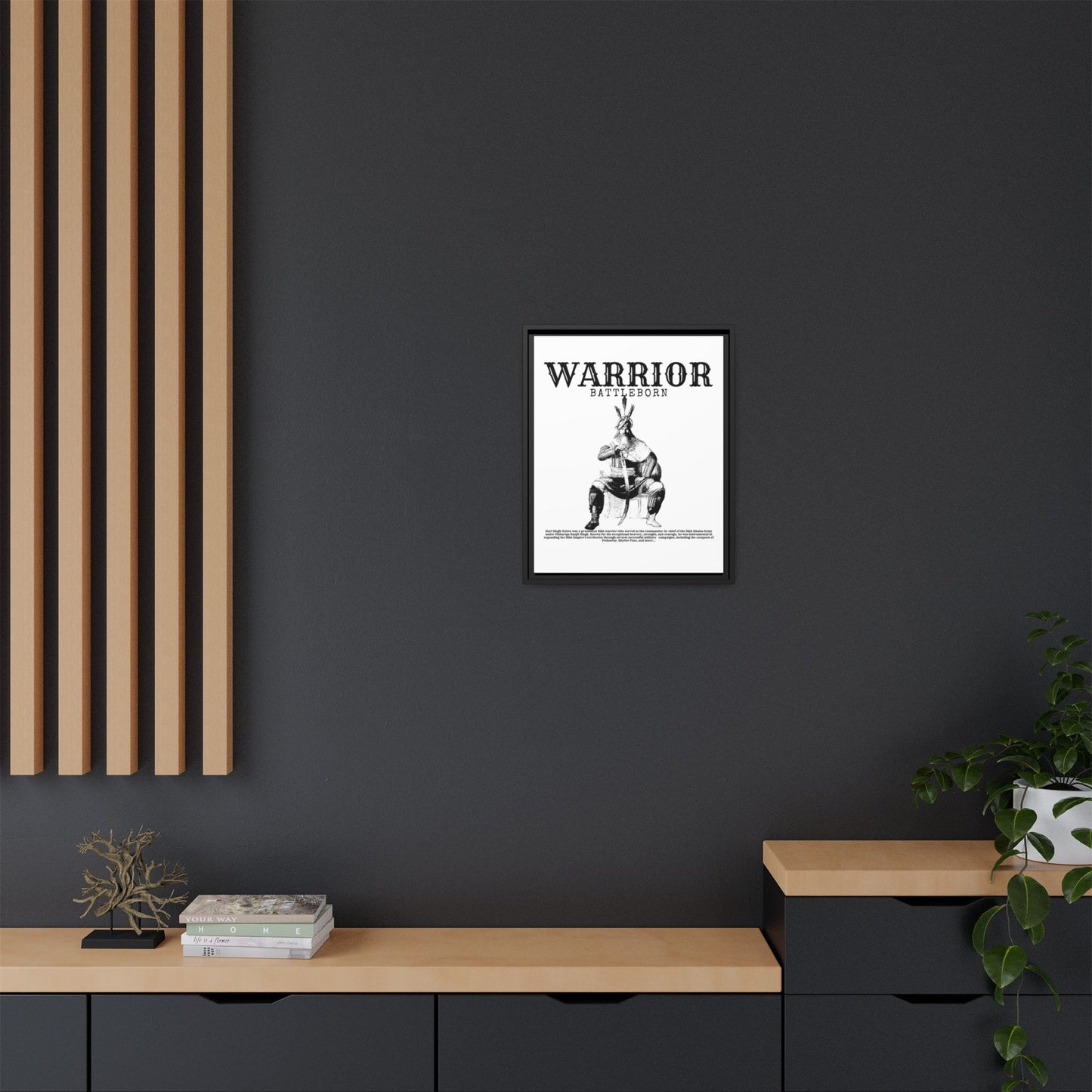 Hari Singh Nalwa Warrior Art - Battleborn Sikh General Framed Poster - Historical Sikh Warrior Decor