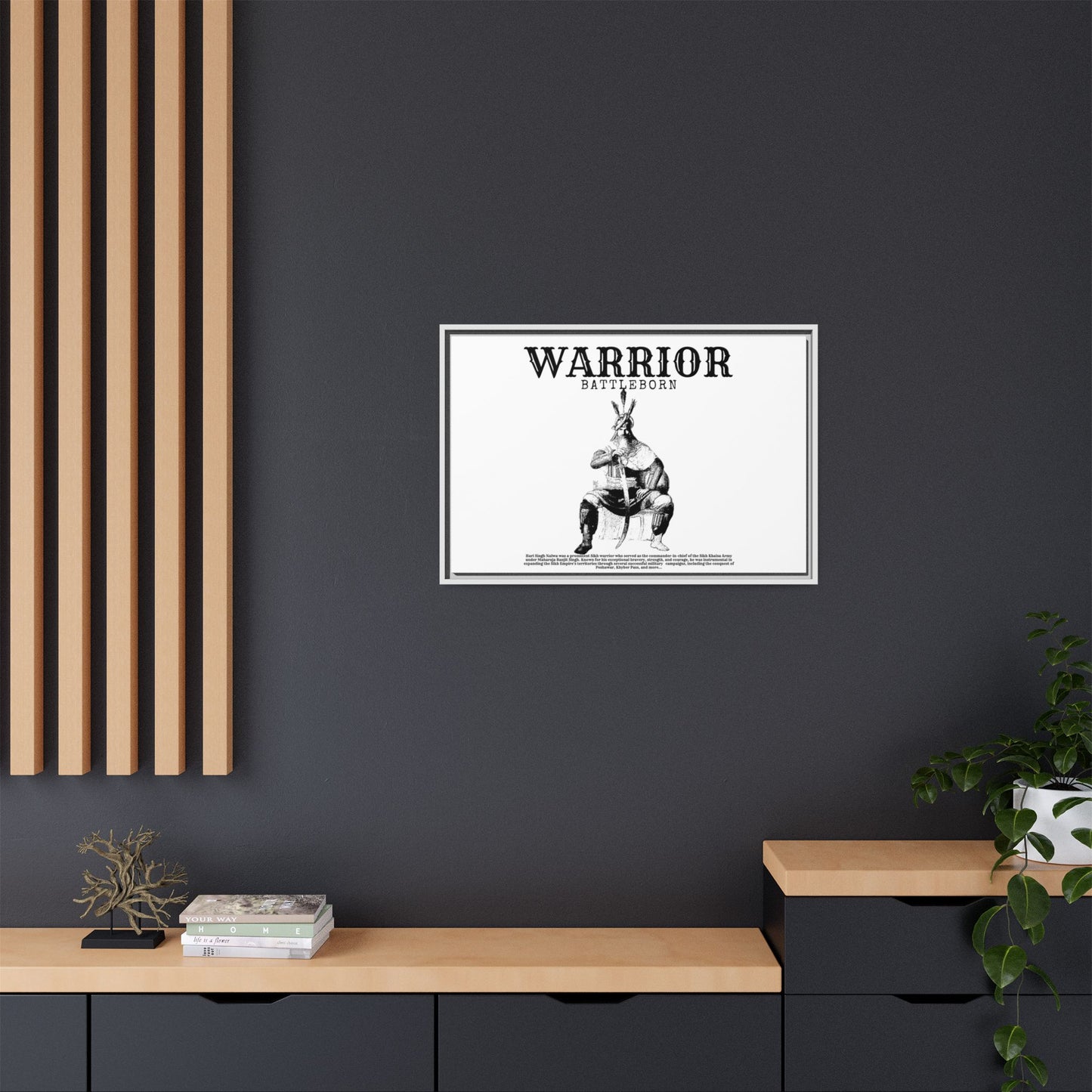 Hari Singh Nalwa Warrior Art - Battleborn Sikh General Framed Poster - Historical Sikh Warrior Decor