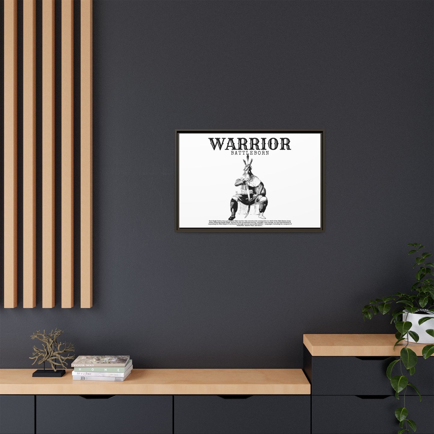 Hari Singh Nalwa Warrior Art - Battleborn Sikh General Framed Poster - Historical Sikh Warrior Decor