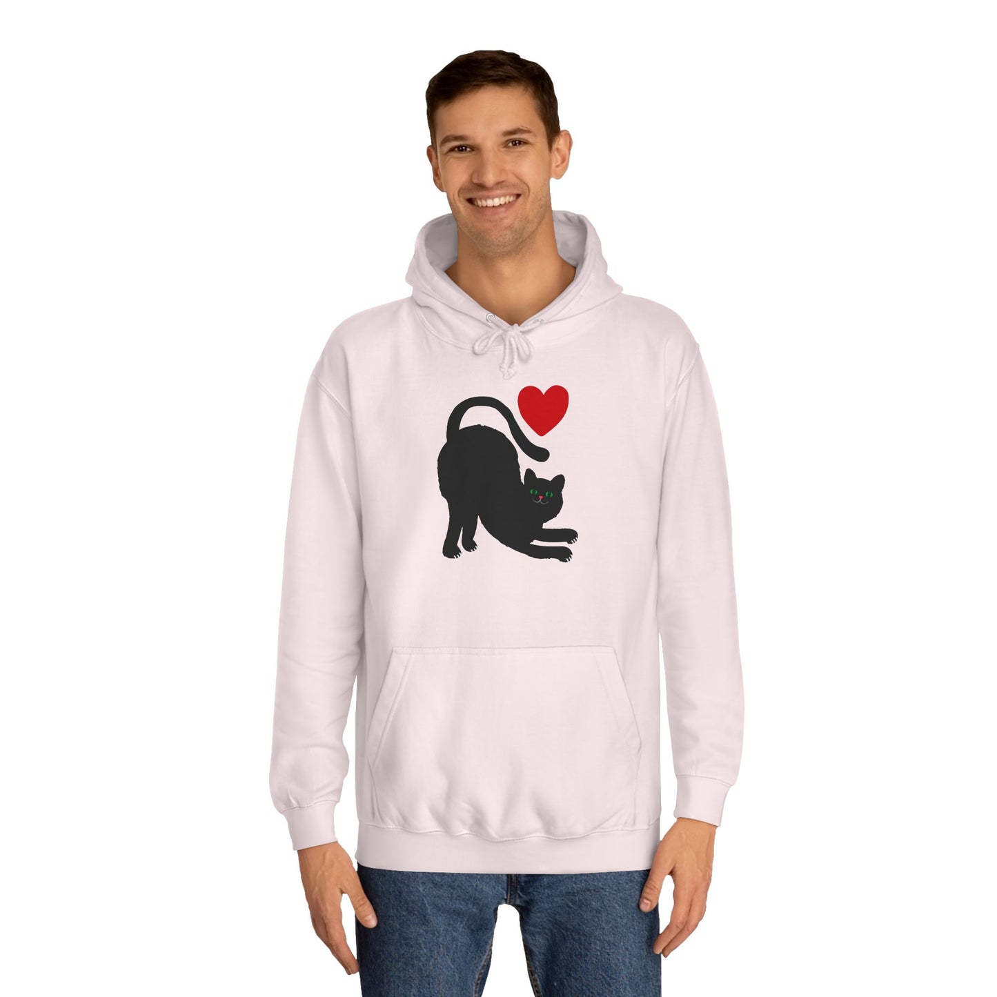 Funny Cat Love Hoodie, Cute Animal Sweatshirt, Kitten Graphic Jumper, Cat Lady Gift, Pet Lover Apparel