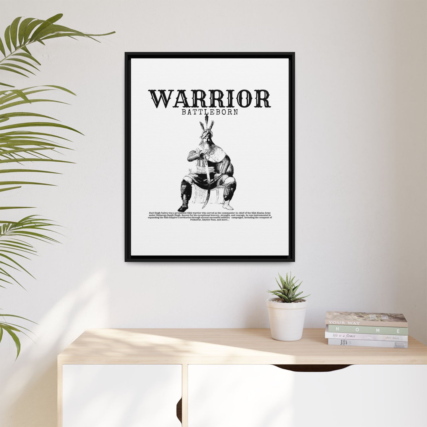 Hari Singh Nalwa Warrior Art - Battleborn Sikh General Framed Poster - Historical Sikh Warrior Decor