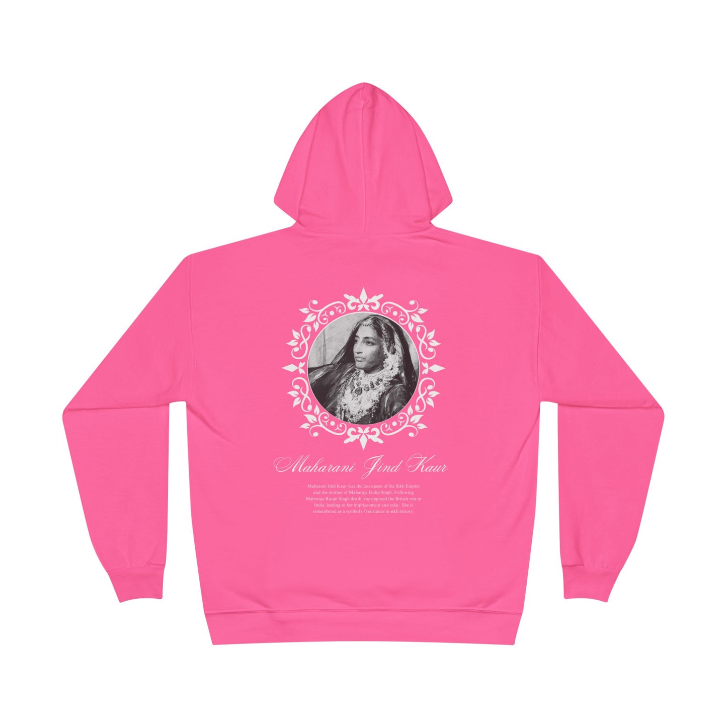 Maharani Jind Kaur Hoodie, Punjabi Queen Hoodie, Indian History Hoodie, Women's Graphic Top, South Asian Cultural Clothing