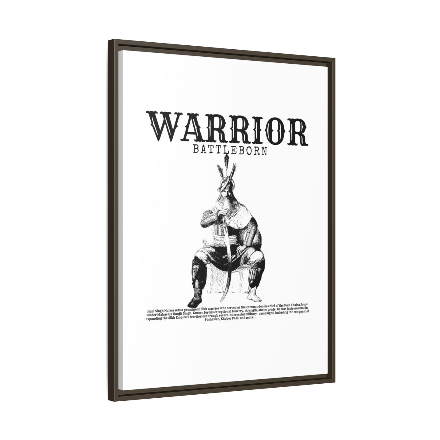Hari Singh Nalwa Warrior Art - Battleborn Sikh General Framed Poster - Historical Sikh Warrior Decor