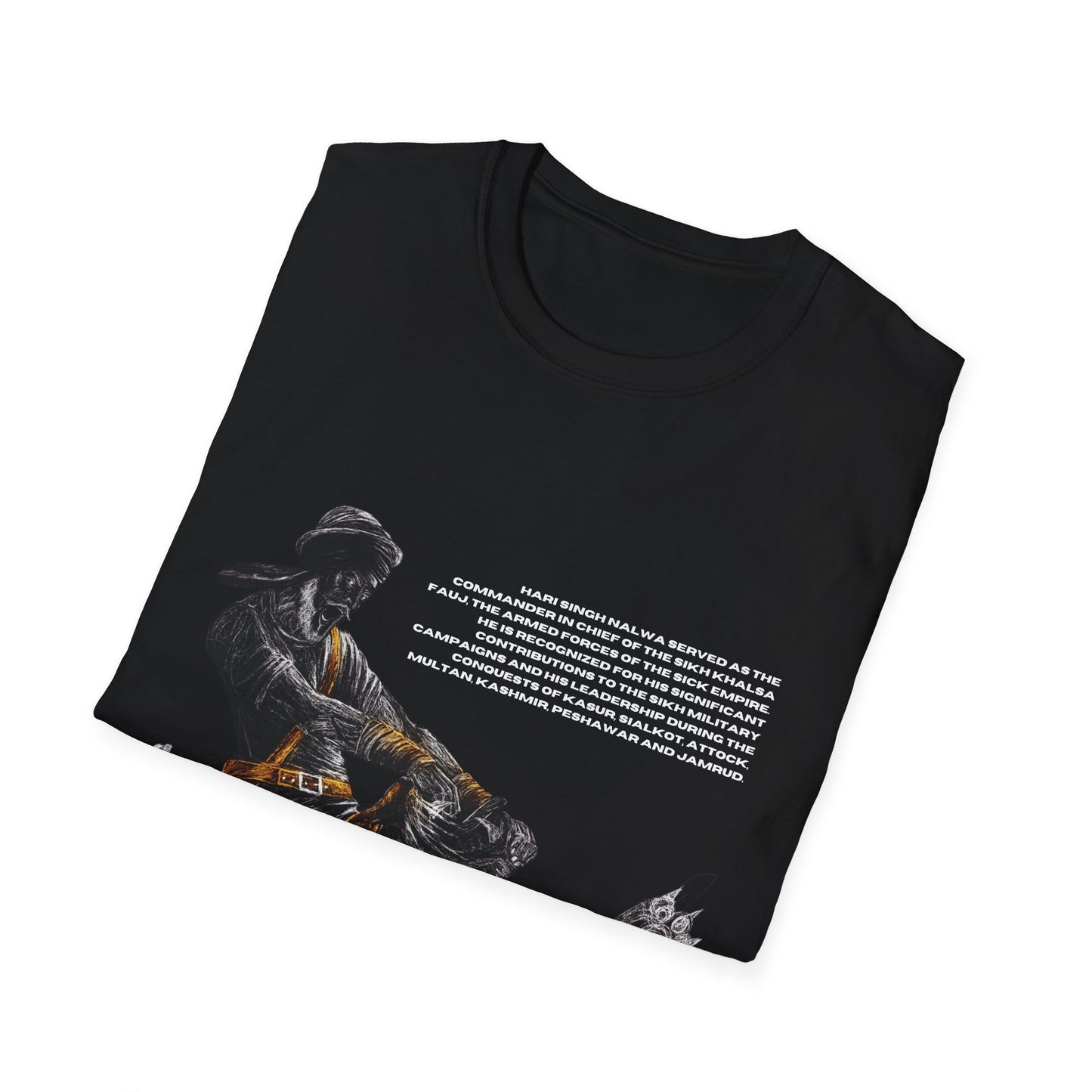 Hari Singh Nalwa T-Shirt, Legendary Sikh Warrior Fighting Lion Design, Sikh History T-Shirt, Hari Singh Nalwa Lion Battle Graphic