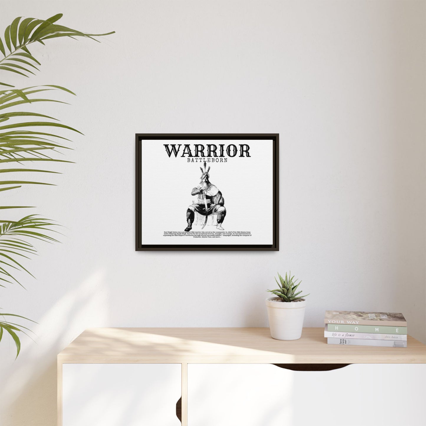 Hari Singh Nalwa Warrior Art - Battleborn Sikh General Framed Poster - Historical Sikh Warrior Decor