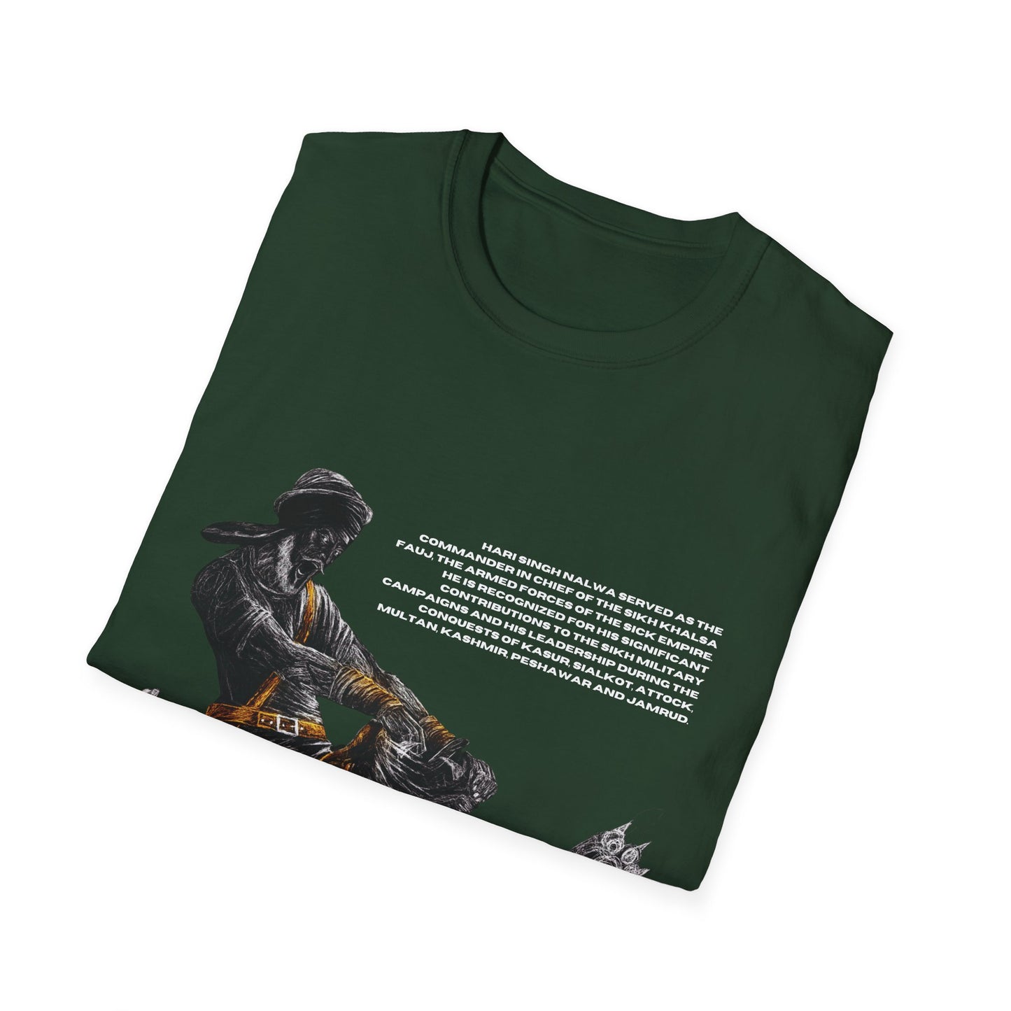 Hari Singh Nalwa T-Shirt, Legendary Sikh Warrior Fighting Lion Design, Sikh History T-Shirt, Hari Singh Nalwa Lion Battle Graphic