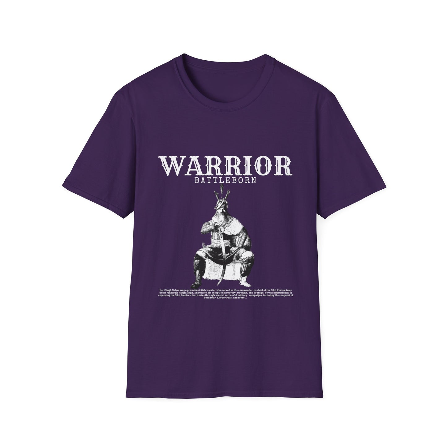 Sardar Hari Singh Nalwa Unisex T-Shirt, Indian Warrior Tee, Softstyle Top, Historical Figure Clothing, Punjabi Pride Shirt, Sikh, Punjab