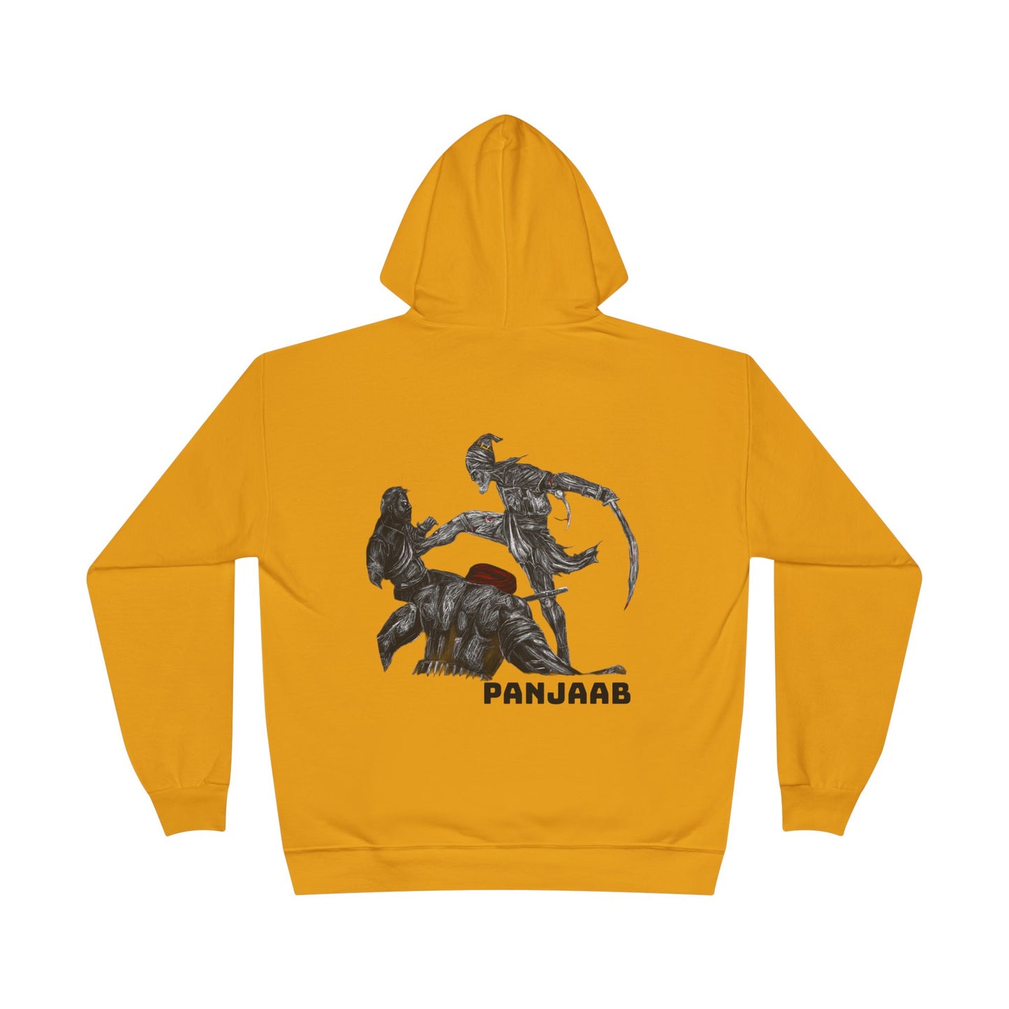 Sikh Warrior Fighting Unisex Softstyle Hoodie, Punjabi Hoodie, Indian Heritage Clothing, Historical Battle Hoodie, Turban