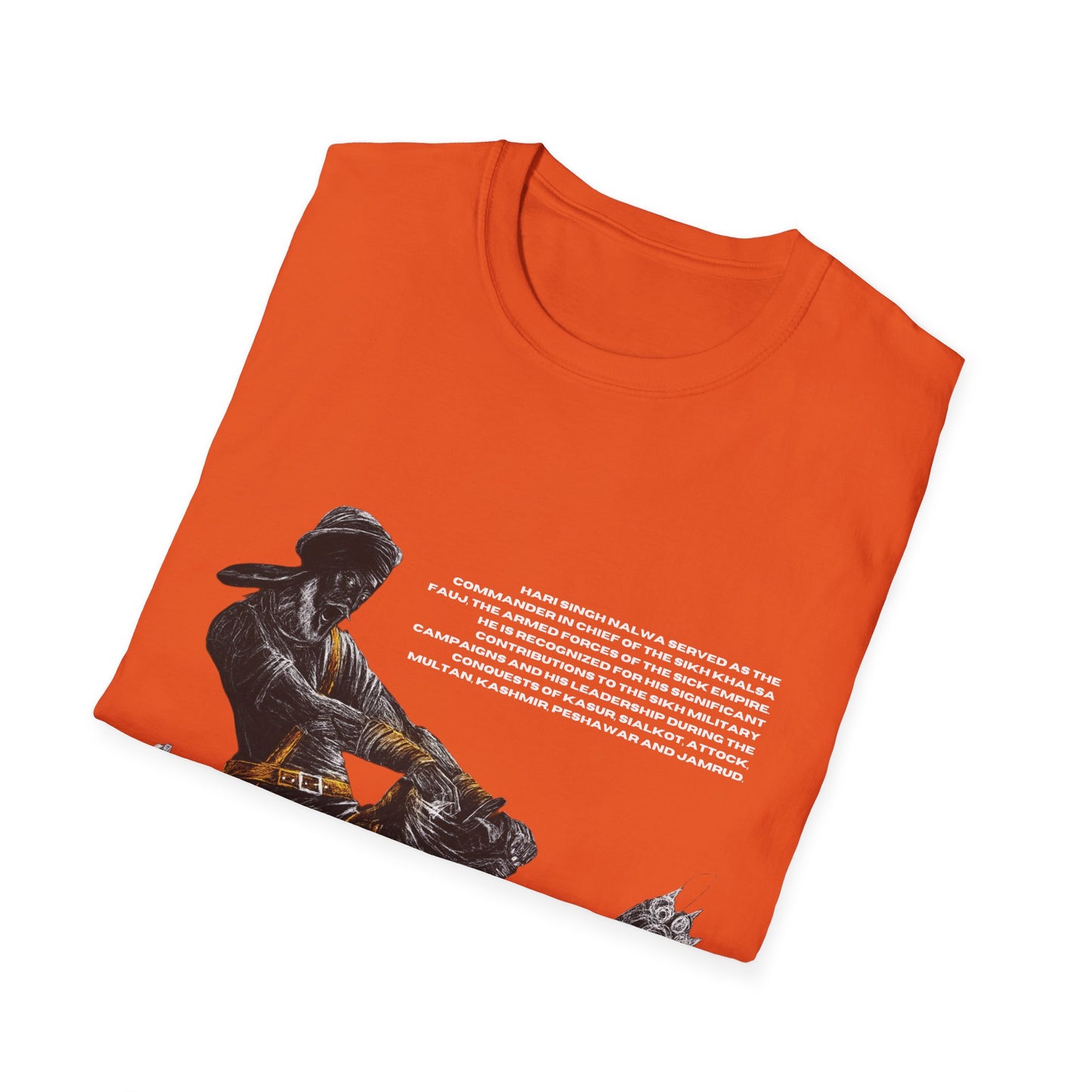 Hari Singh Nalwa T-Shirt, Legendary Sikh Warrior Fighting Lion Design, Sikh History T-Shirt, Hari Singh Nalwa Lion Battle Graphic