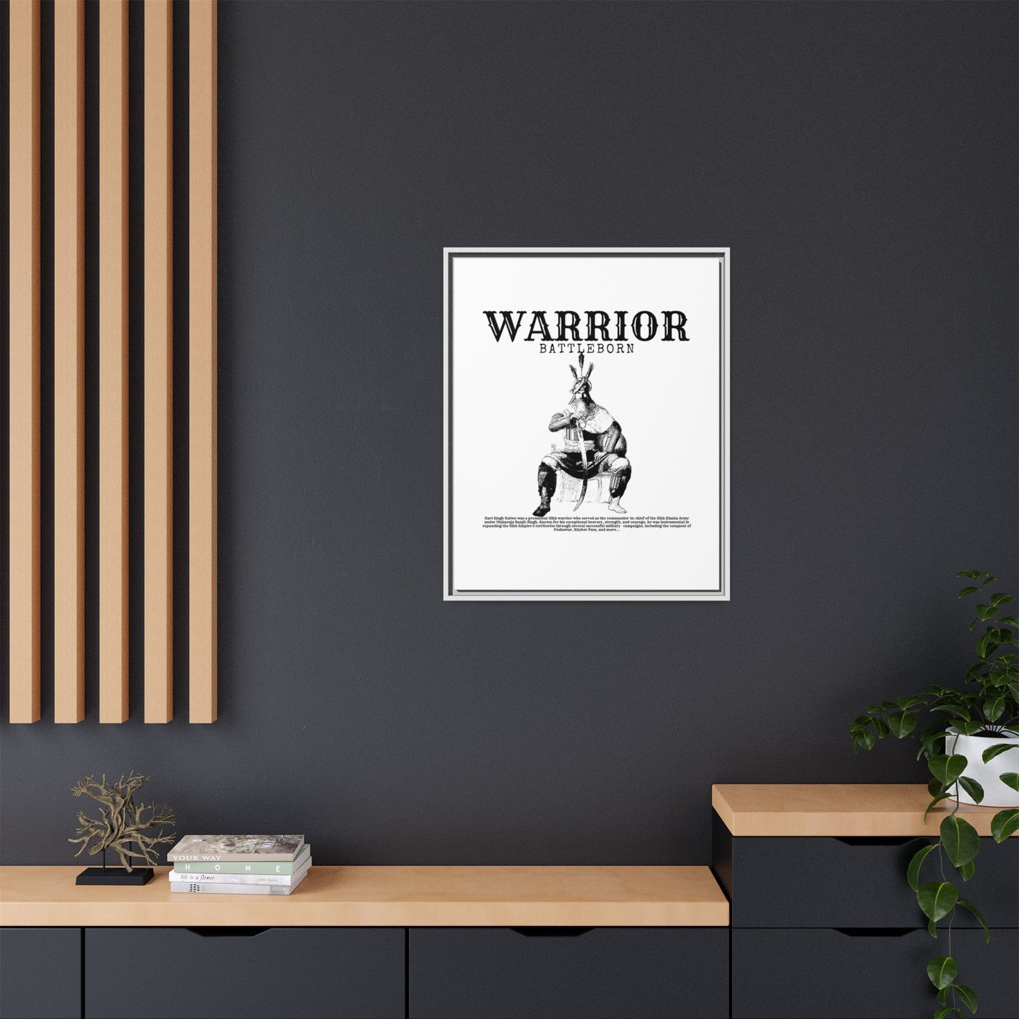 Hari Singh Nalwa Warrior Art - Battleborn Sikh General Framed Poster - Historical Sikh Warrior Decor
