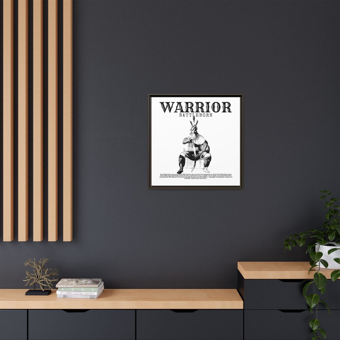 Hari Singh Nalwa Warrior Art - Battleborn Sikh General Framed Poster - Historical Sikh Warrior Decor
