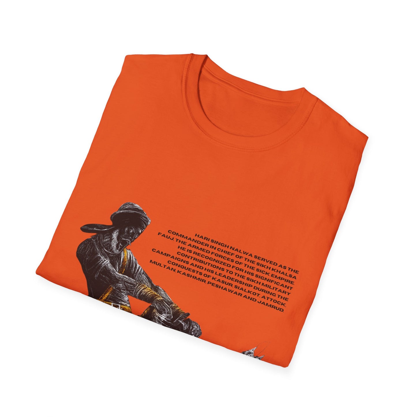 Hari Singh Nalwa T-Shirt, Legendary Sikh Warrior Fighting Lion Design, Sikh History T-Shirt, Hari Singh Nalwa Lion Battle Graphic