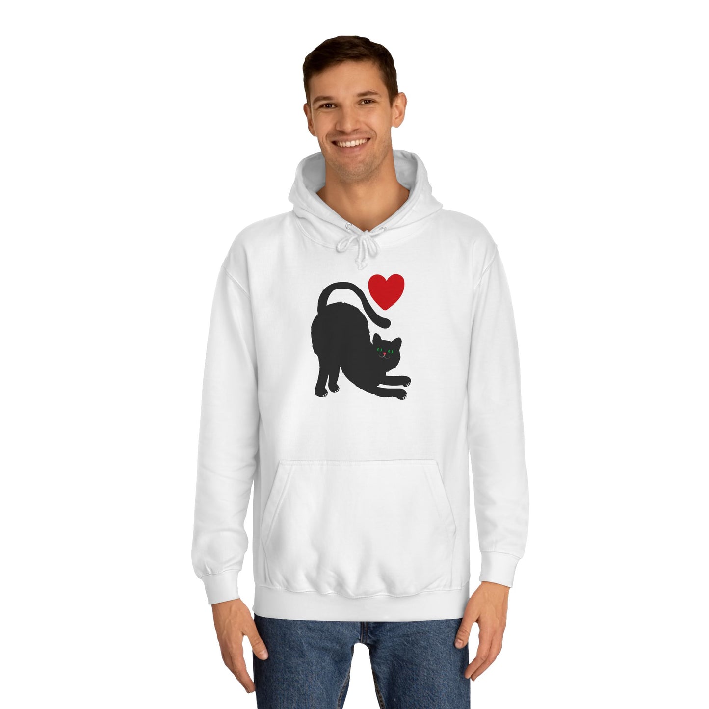 Funny Cat Love Hoodie, Cute Animal Sweatshirt, Kitten Graphic Jumper, Cat Lady Gift, Pet Lover Apparel
