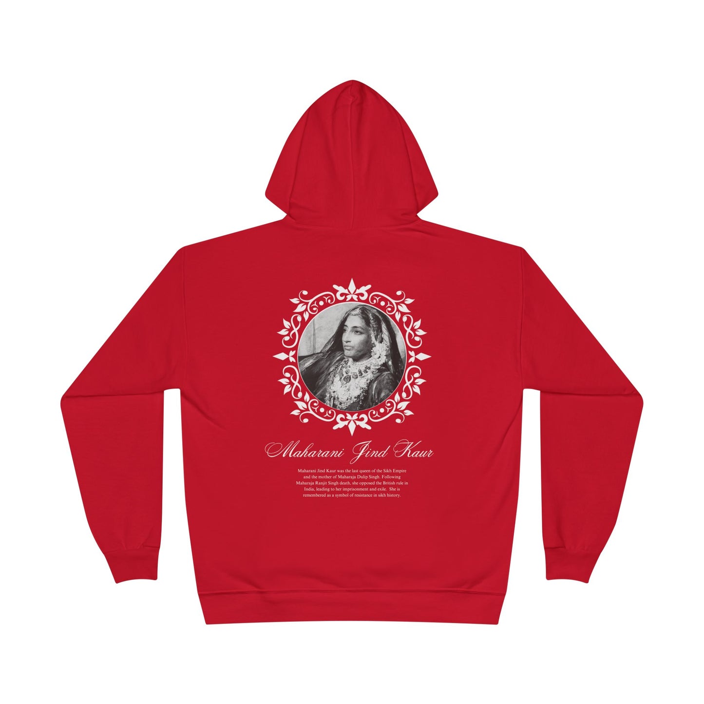 Maharani Jind Kaur Hoodie, Punjabi Queen Hoodie, Indian History Hoodie, Women's Graphic Top, South Asian Cultural Clothing