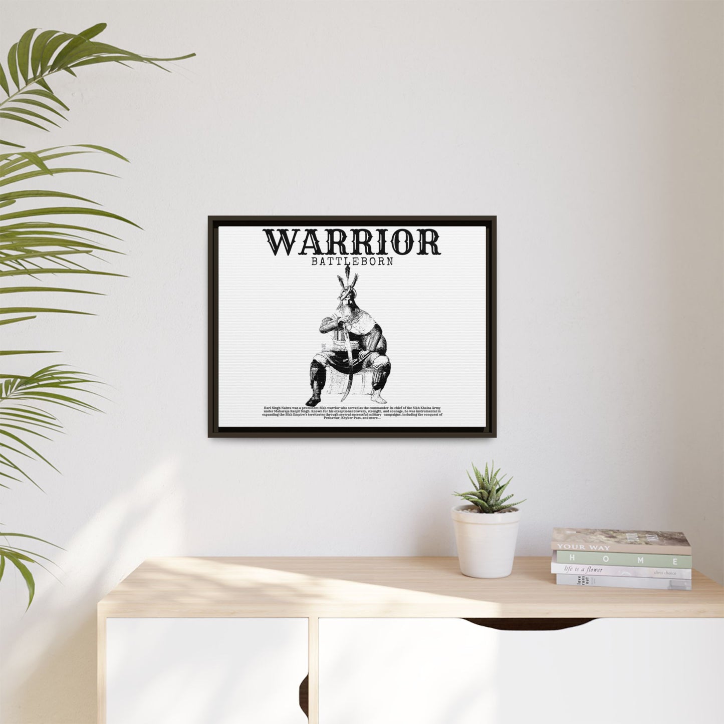 Hari Singh Nalwa Warrior Art - Battleborn Sikh General Framed Poster - Historical Sikh Warrior Decor